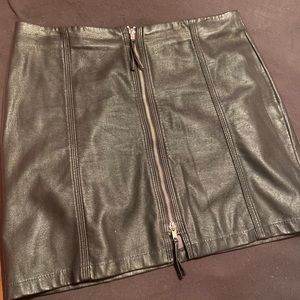 Faux Leather Mini Skirt